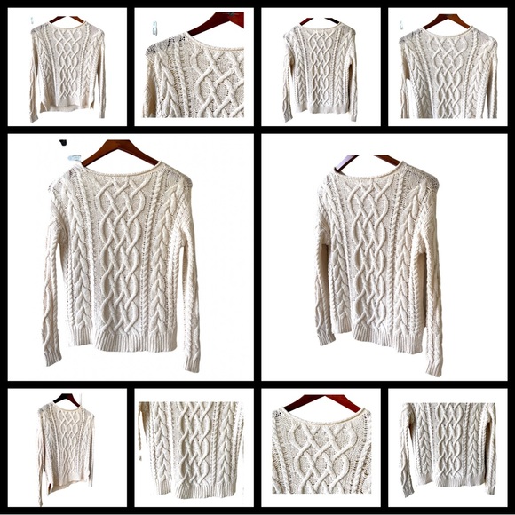 Denim & Supply Ralph Lauren Women’s Cable -Knit Sweater. Cream. Small - Picture 12 of 13